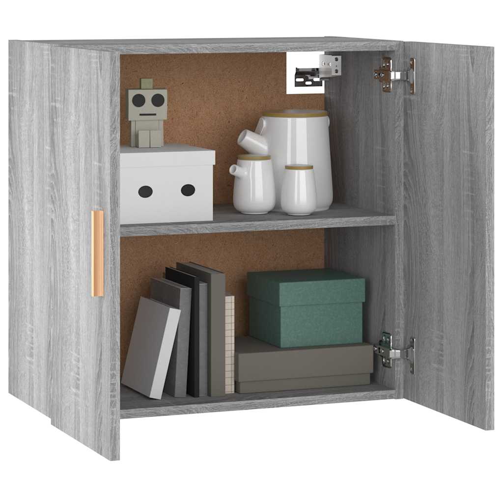 817592 vidaXL Wall Cabinet Grey Sonoma 60x30x60 cm Engineered Wood