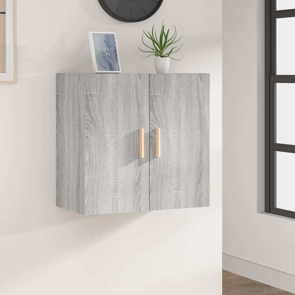 817592 vidaXL Wall Cabinet Grey Sonoma 60x30x60 cm Engineered Wood