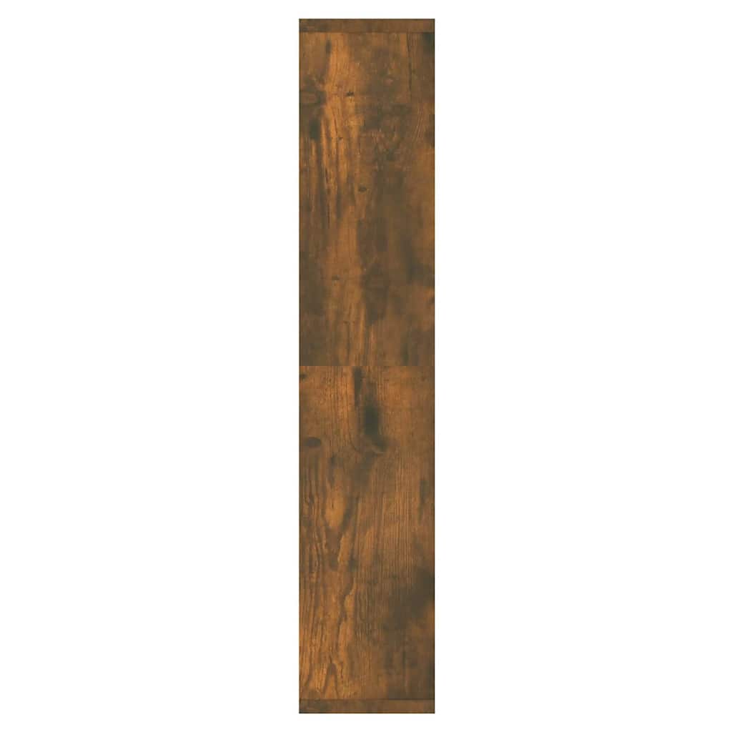 Mirror Cabinet with LED Smoked Oak 91x15x76,5 cm
