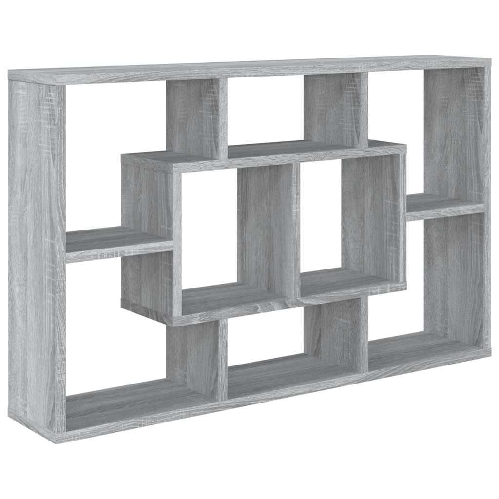 Wall Shelf Grey Sonoma 85x16x52,5 cm Engineered Wood