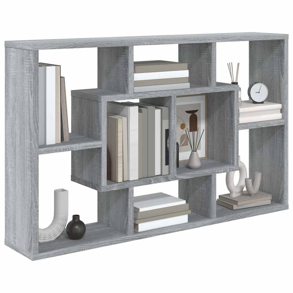 Wall Shelf Grey Sonoma 85x16x52,5 cm Engineered Wood