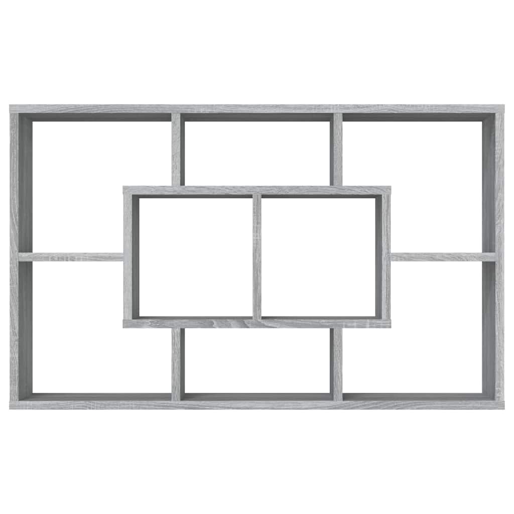 Wall Shelf Grey Sonoma 85x16x52,5 cm Engineered Wood