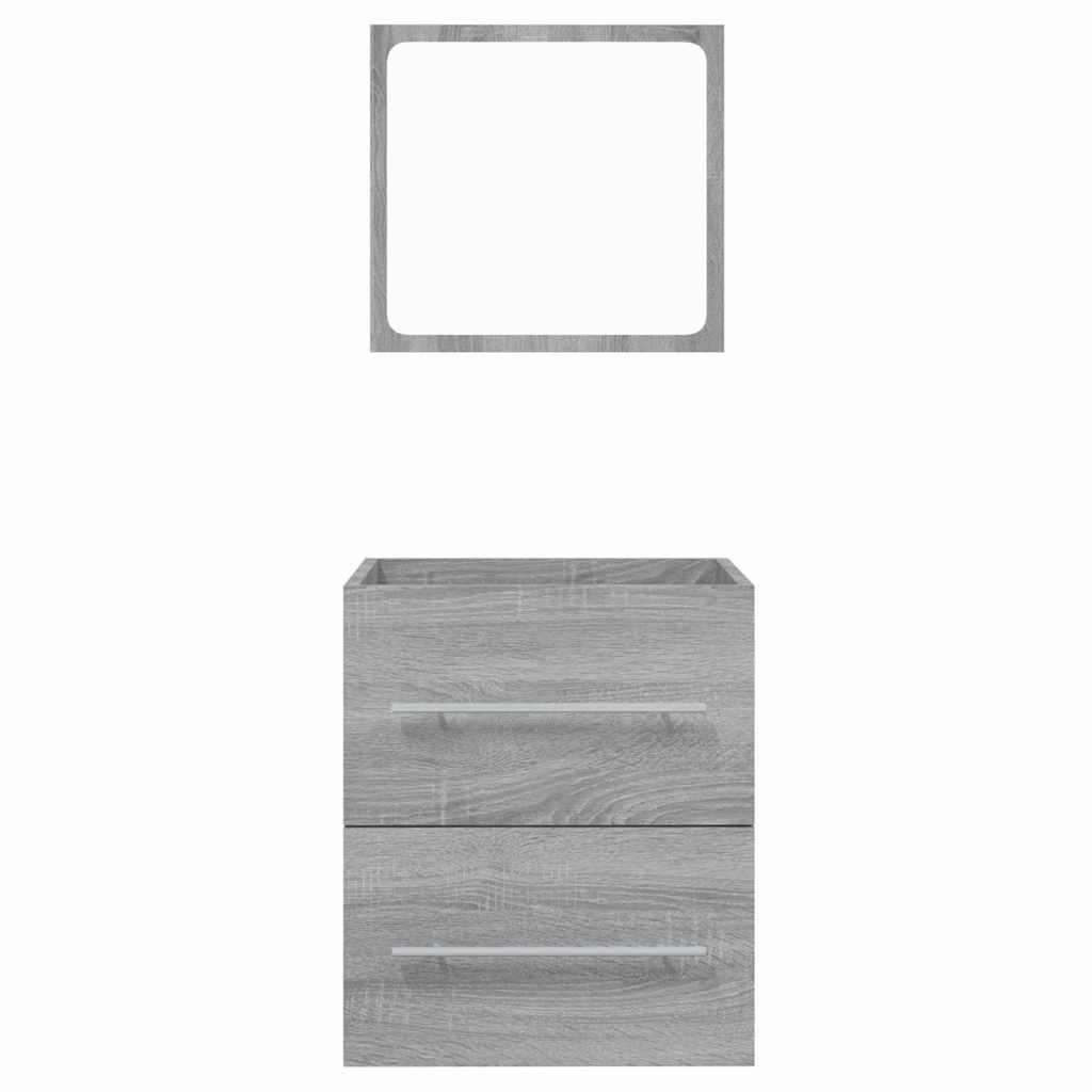 Bathroom Cabinet with Mirror Grey Sonoma 41x38,5x48 cm
