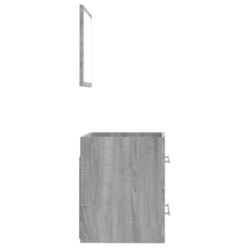 Bathroom Cabinet with Mirror Grey Sonoma 41x38,5x48 cm