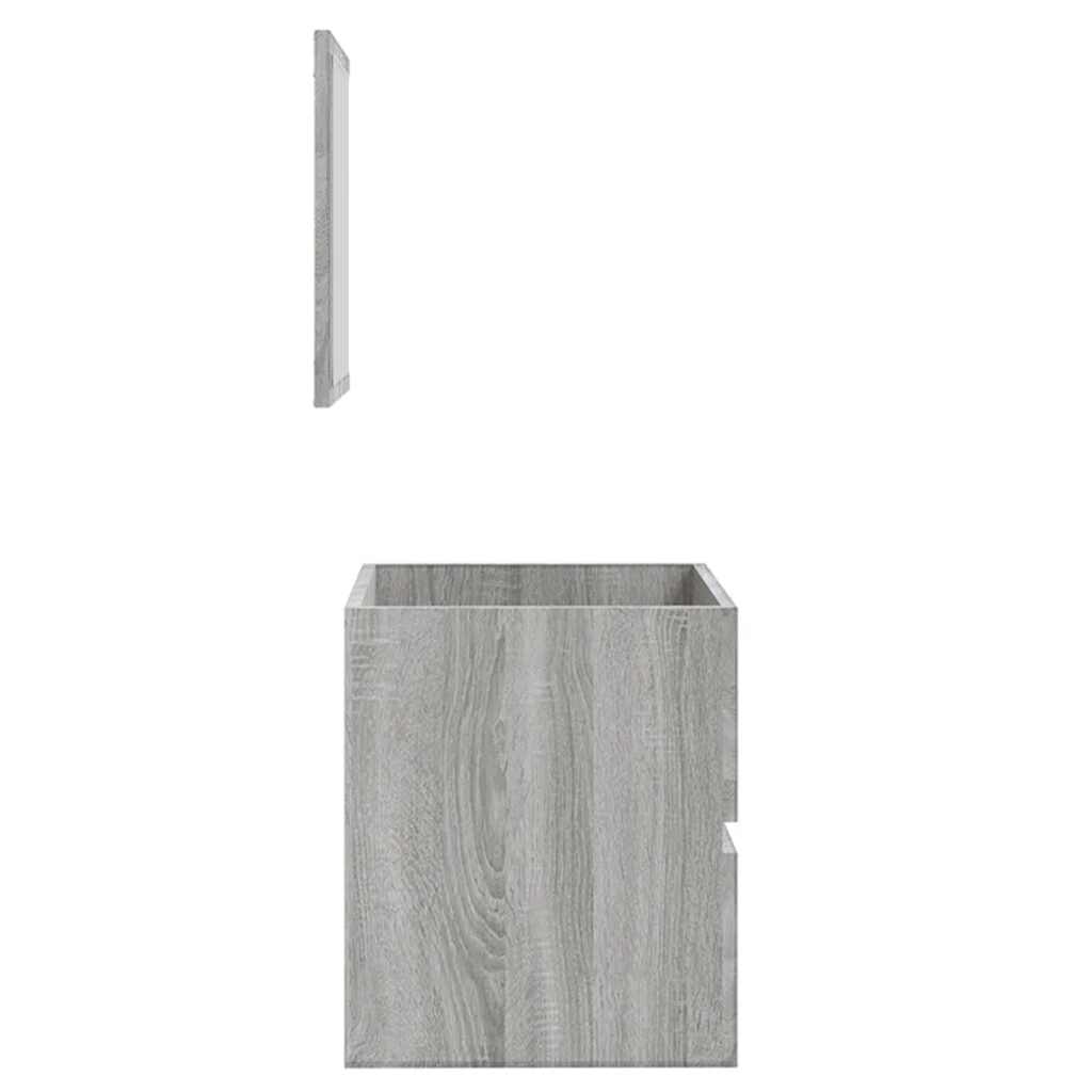 Bathroom Cabinet with Mirror Grey Sonoma Engineered Wood