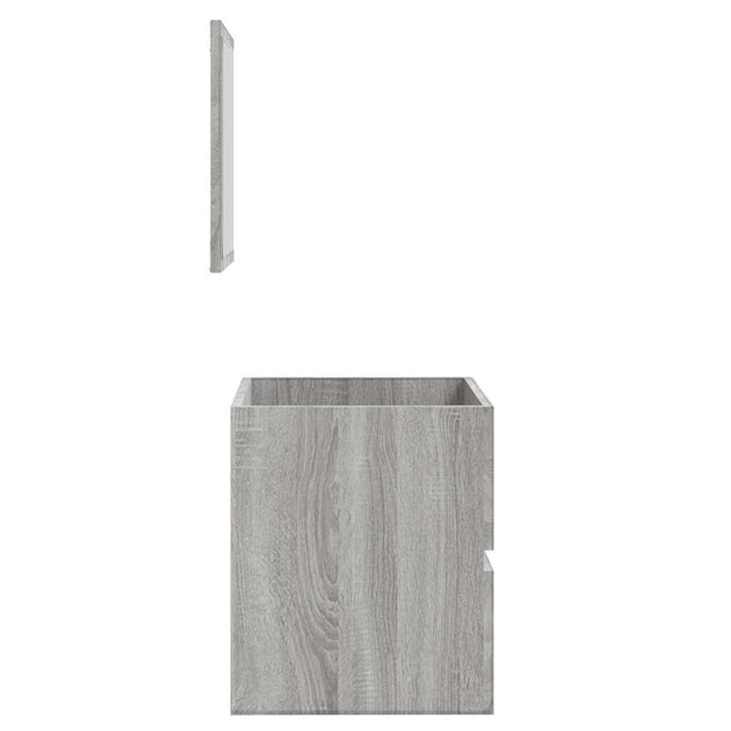 Bathroom Cabinet with Mirror Grey Sonoma Engineered Wood