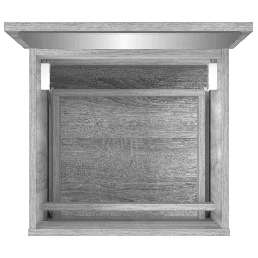 Bathroom Cabinet with Mirror Grey Sonoma Engineered Wood