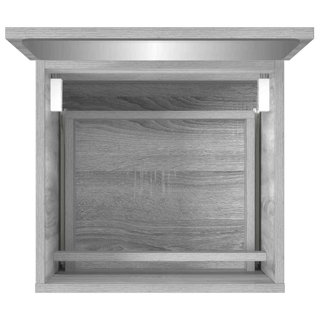 Bathroom Cabinet with Mirror Grey Sonoma Engineered Wood