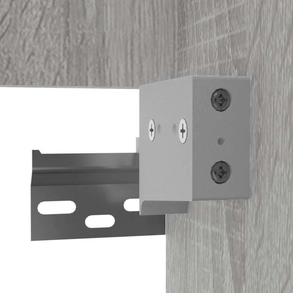 Bathroom Cabinet with Mirror Grey Sonoma Engineered Wood