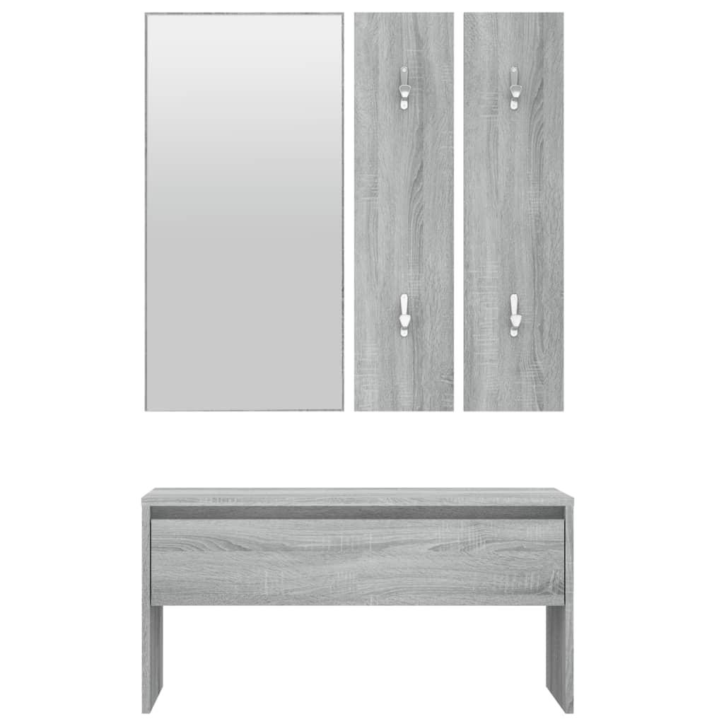 vidaXL Hallway Furniture Set Grey Sonoma Engineered Wood