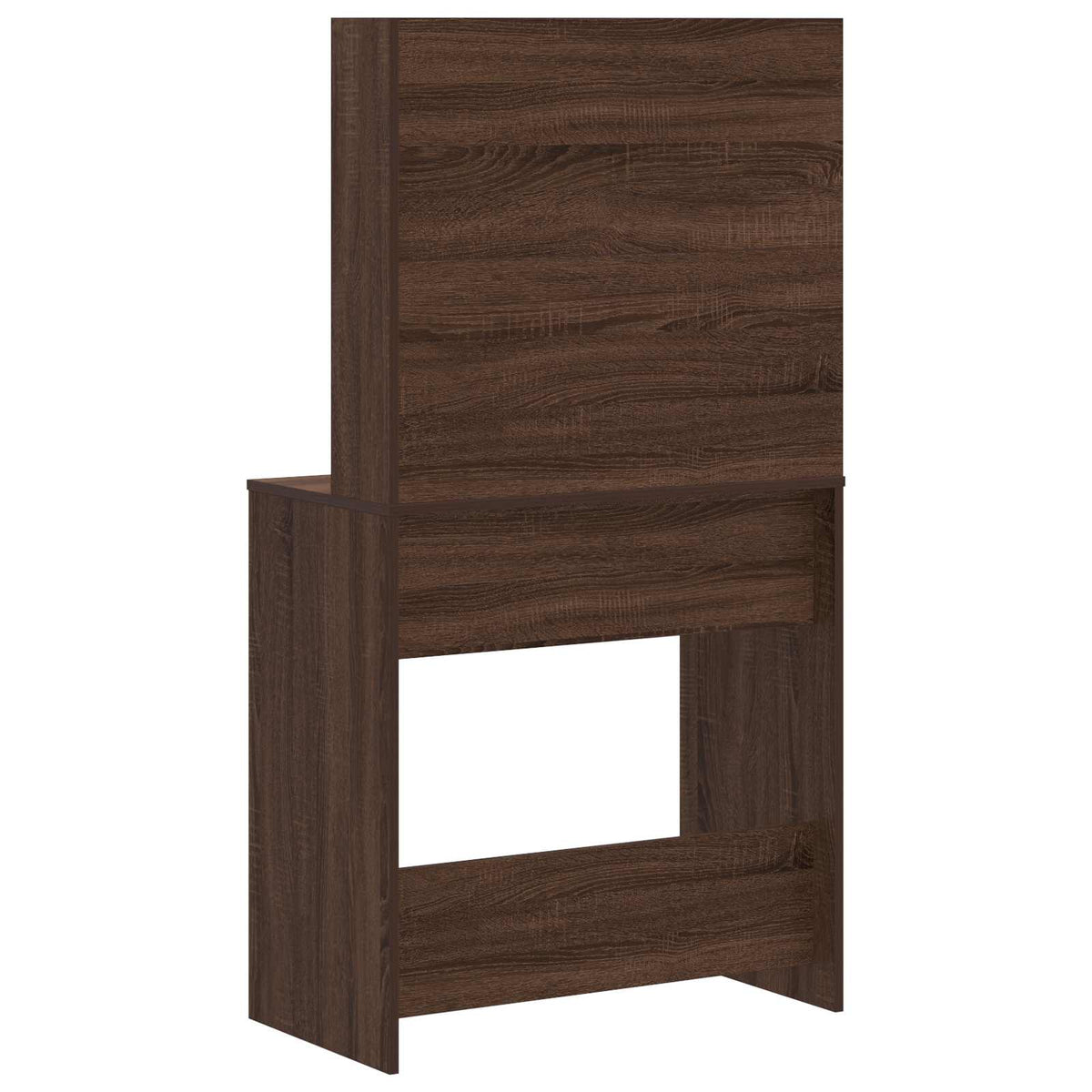 Dressing Table with LED Brown Oak 74,5x40x141 cm