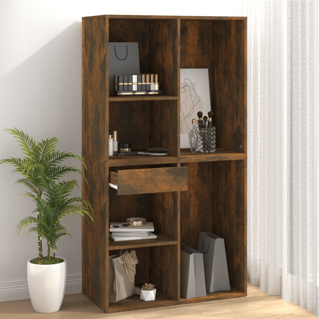 Toiletkast Smoked Oak 80x40x75 cm Engineered Wood