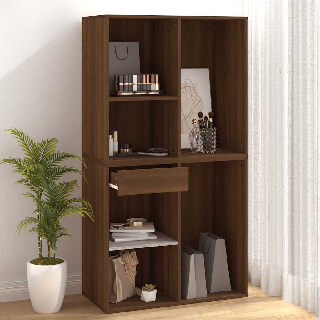 Cosmetic Cabinet Brown Oak 80x40x75 cm Engineered Wood