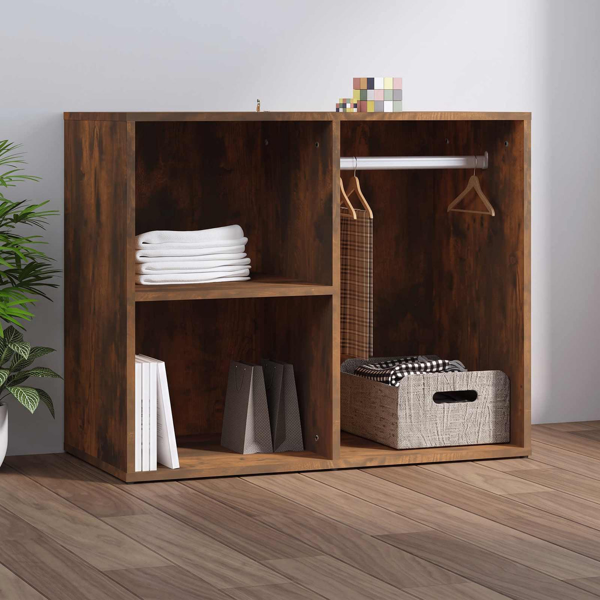 Dressing Cabinet Smoked Oak 80x40x65 cm Engineered Wood