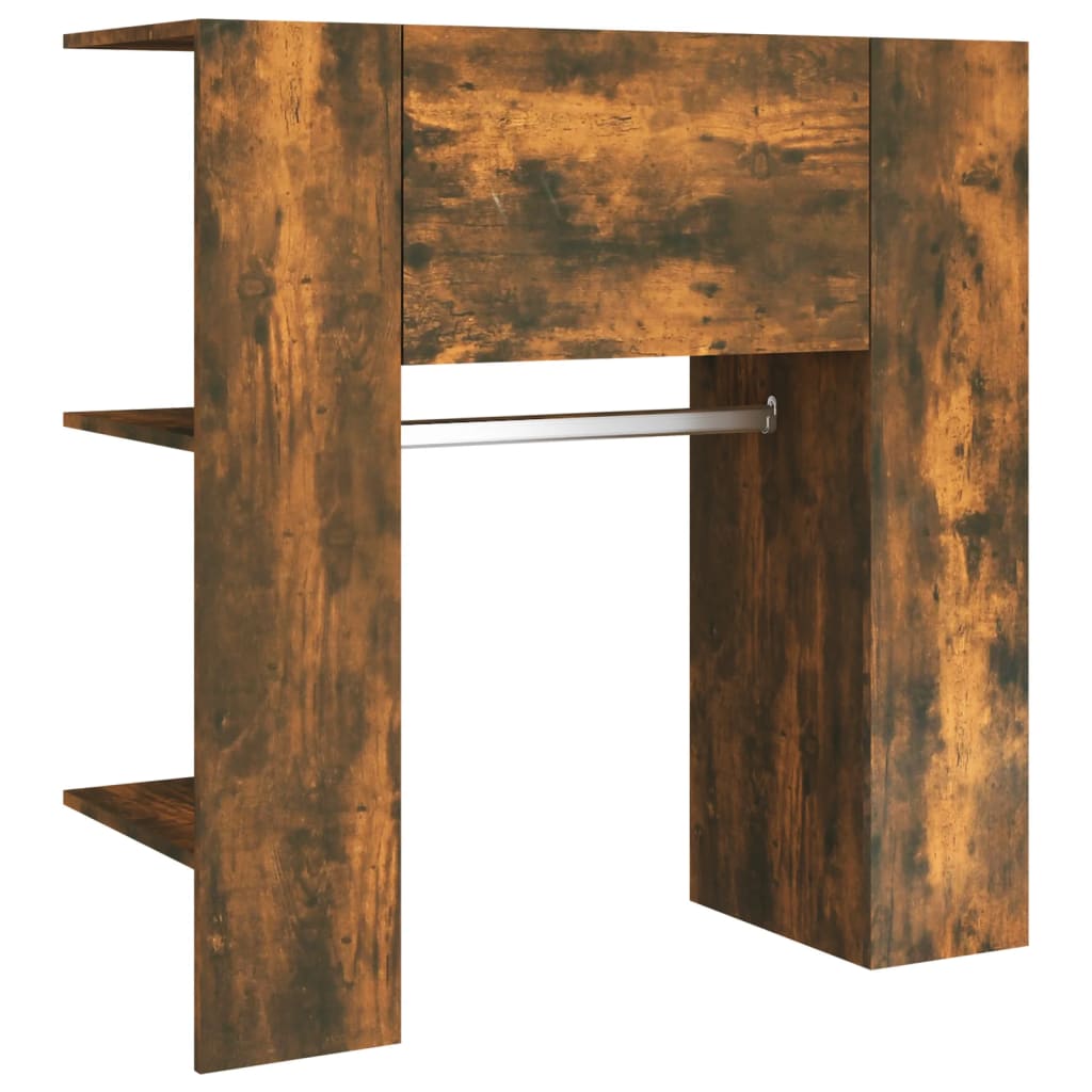 Meuble d'entrée Chêne fumé 97,5x37x99 cm Bois d'ingénierie