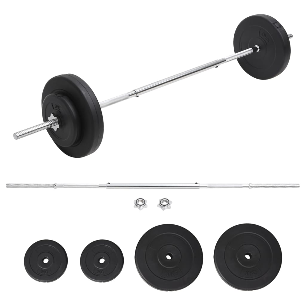 vidaXL Barbell with Plates Set 30 kg