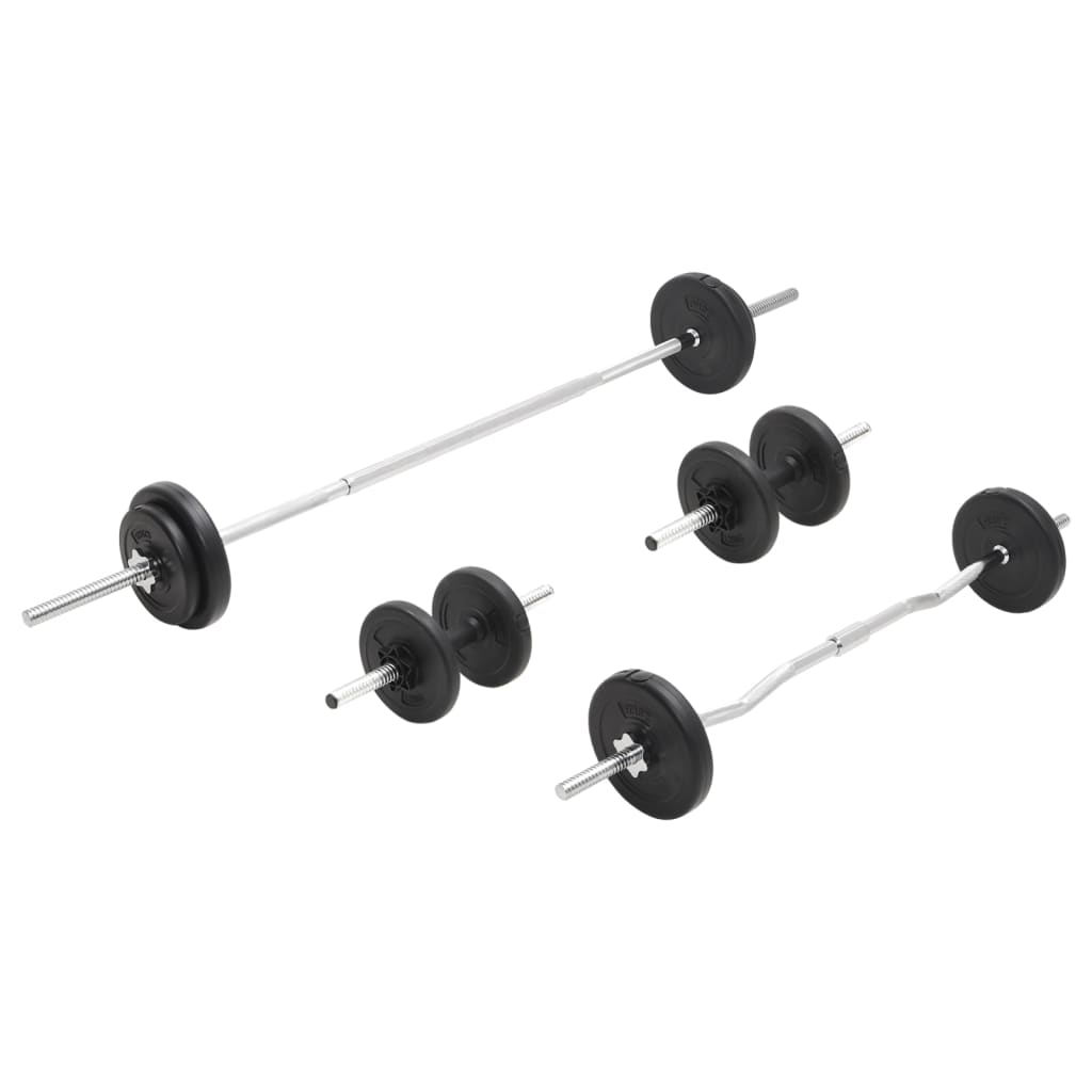 vidaXL Barbell and Dumbbell Set 30 kg