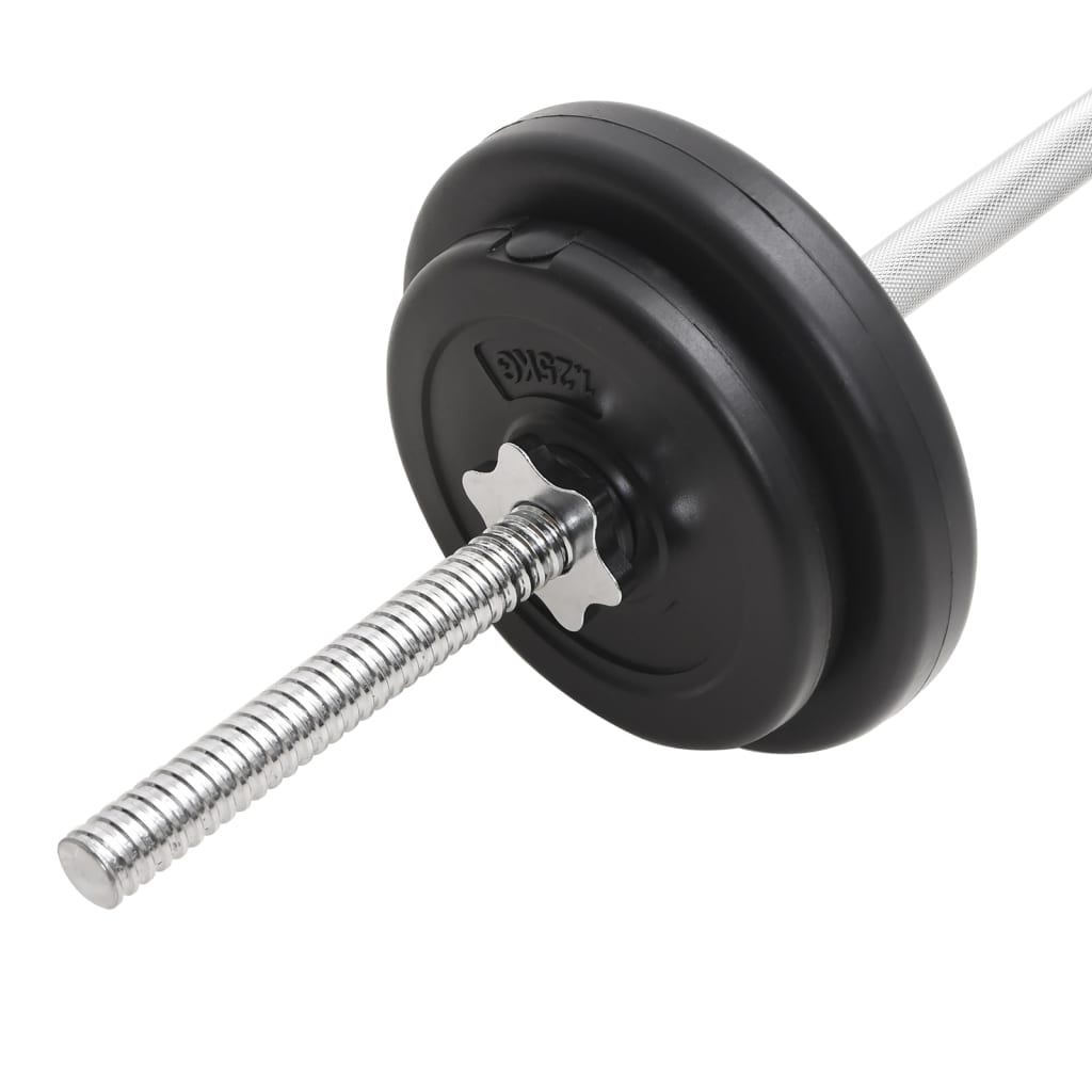 vidaXL Barbell and Dumbbell Set 30 kg