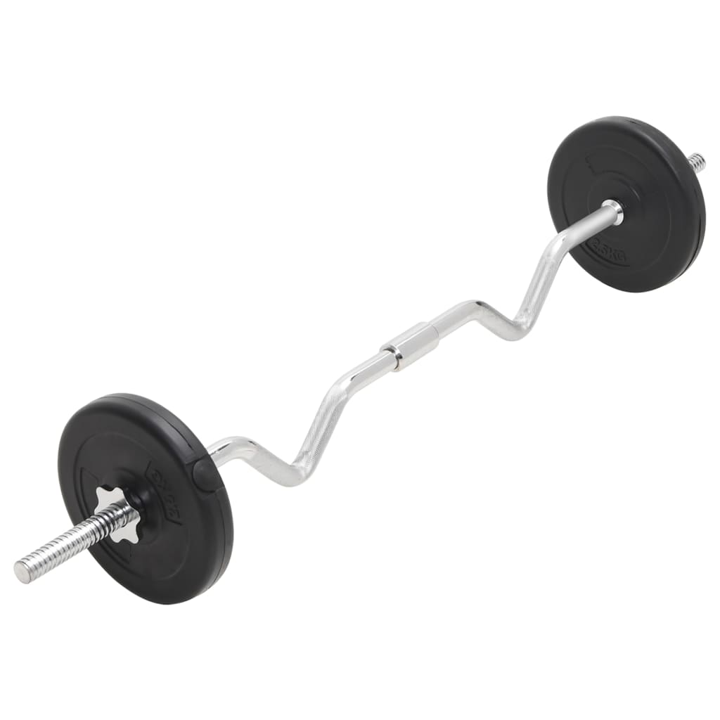 vidaXL Barbell and Dumbbell Set 30 kg