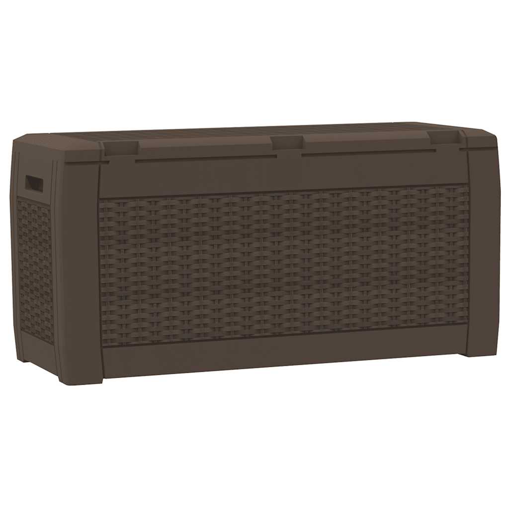 Garden Storage Box Brown 119x48x60 cm PP