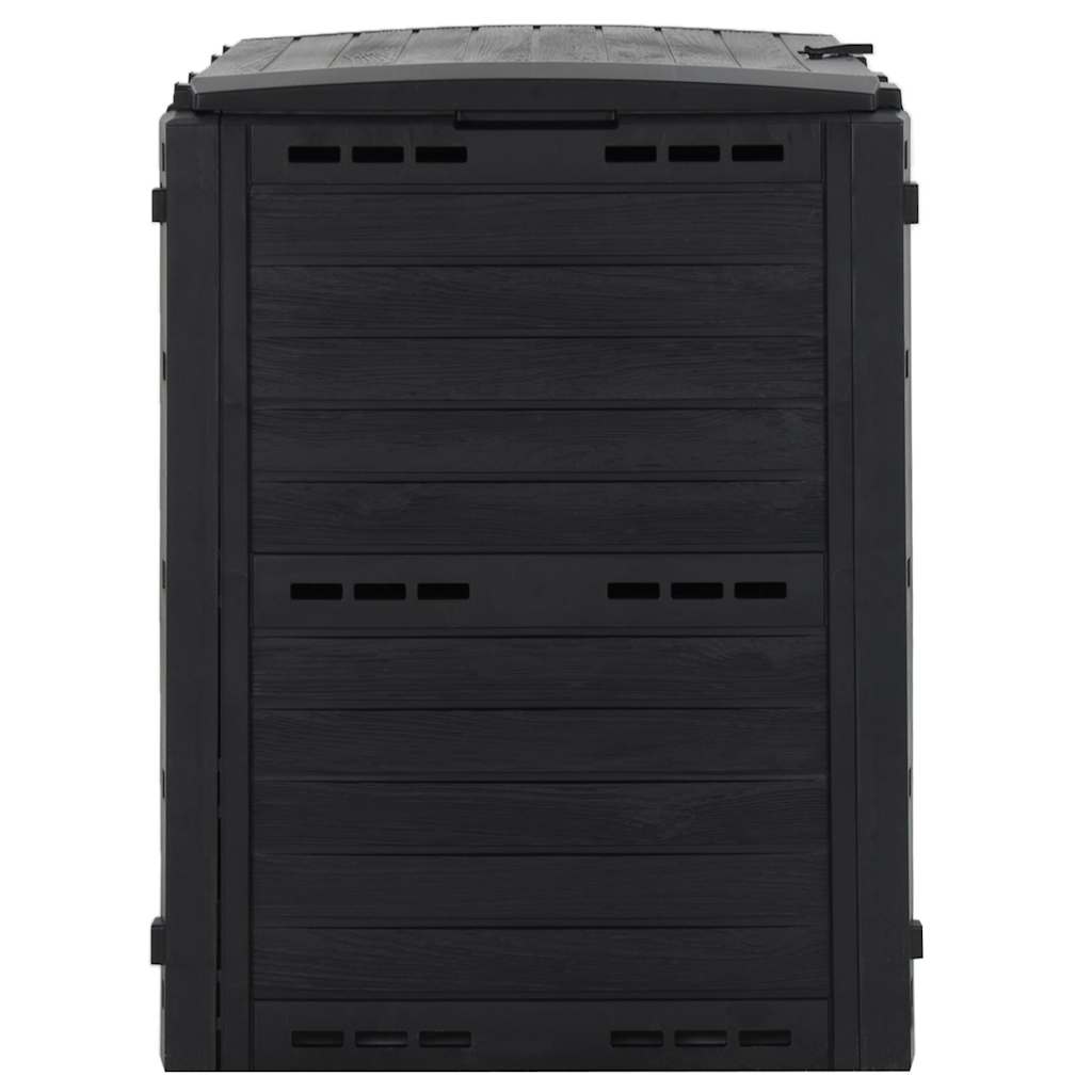 152202 vidaXL Garden Composter Black 280 L Polypropylene