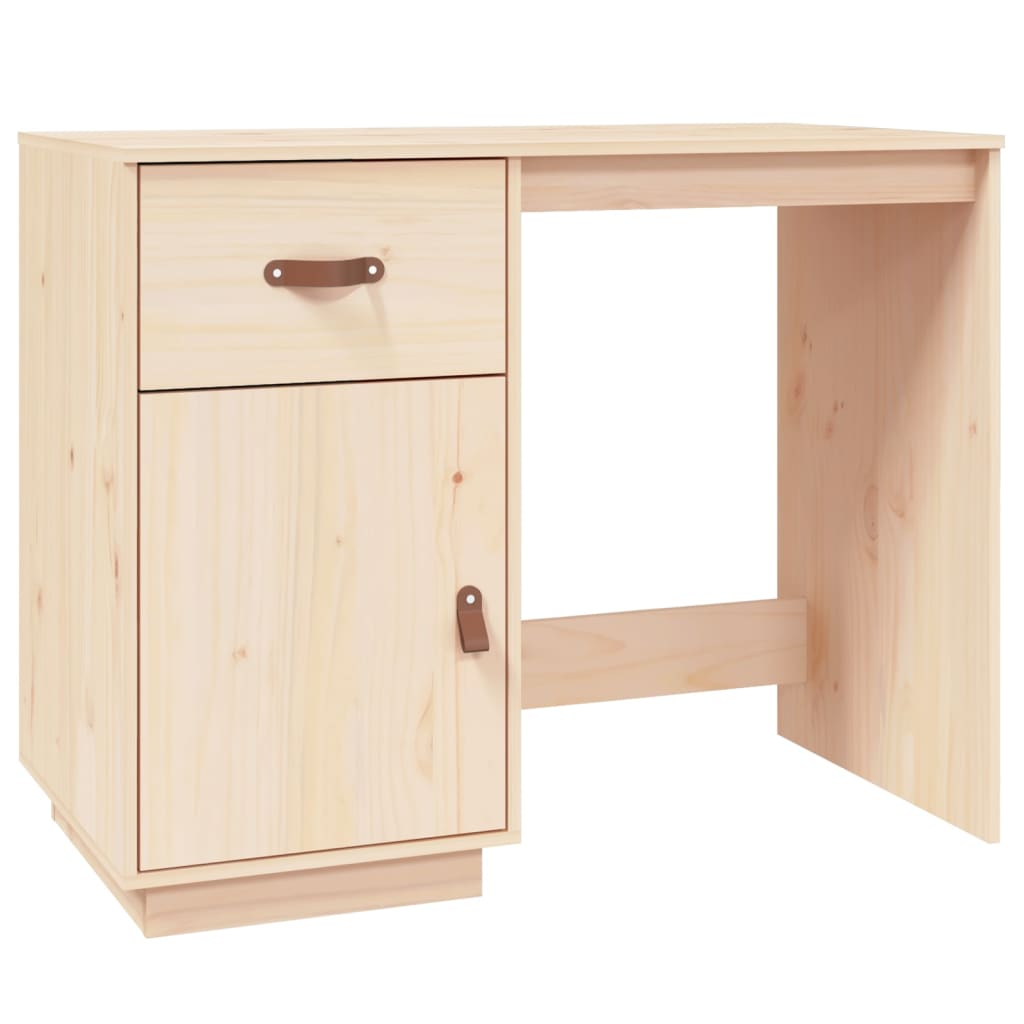 vidaXL Desk with Cabinets 135x50x75 cm Solid Wood Pine