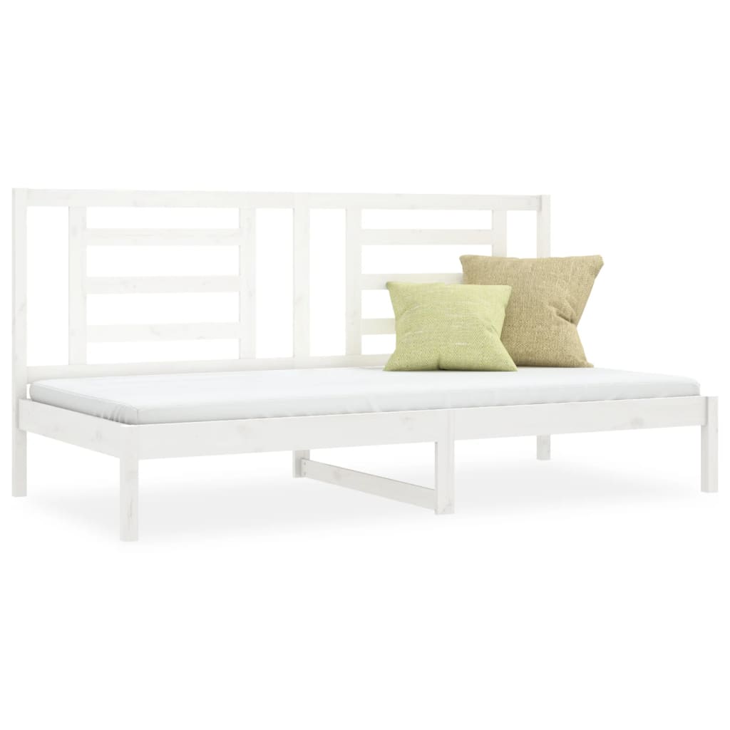 Day Bed without Mattress White 80x200 cm Solid Wood Pine