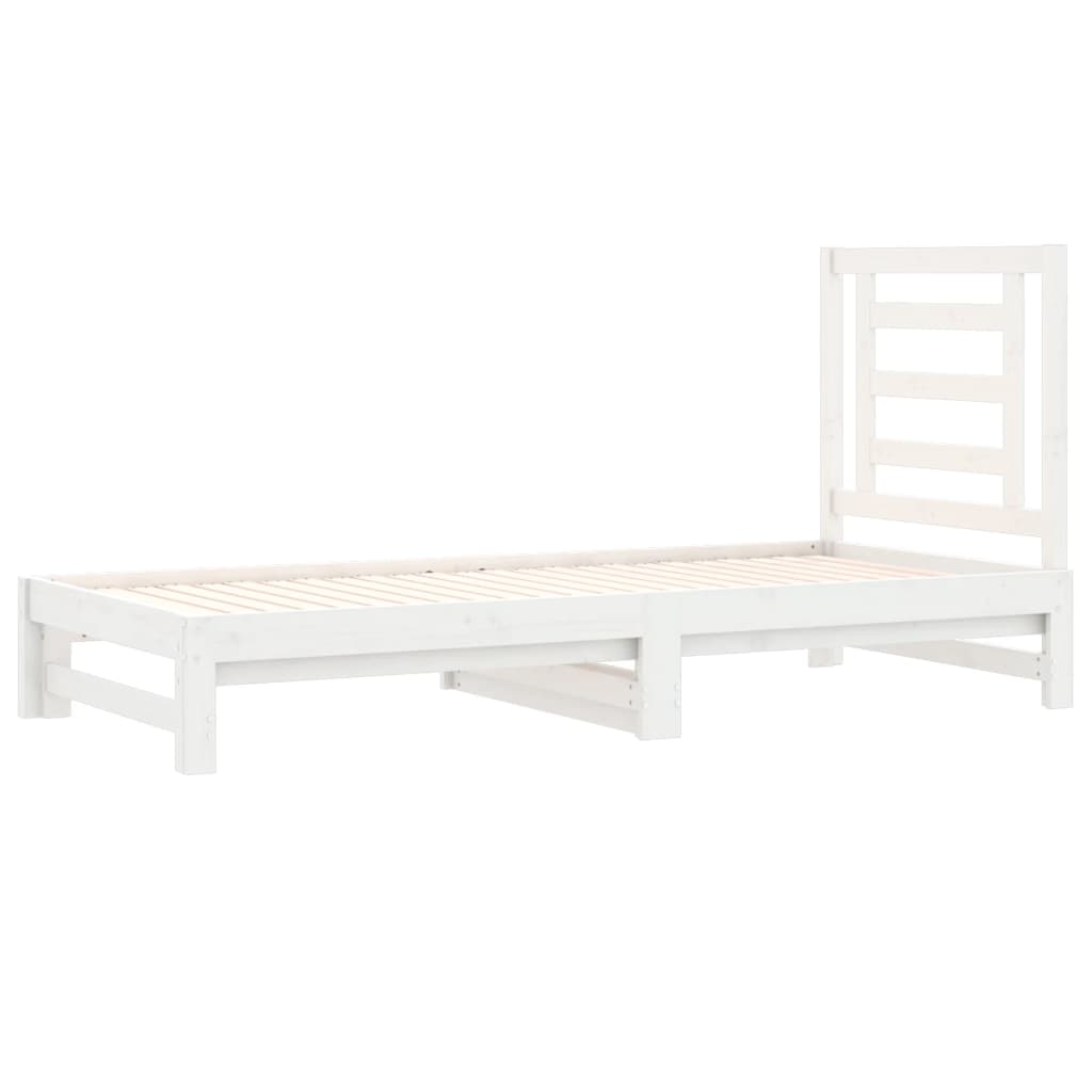 vidaXL Pull-out Day Bed without Mattress White 2x(90x190) cm