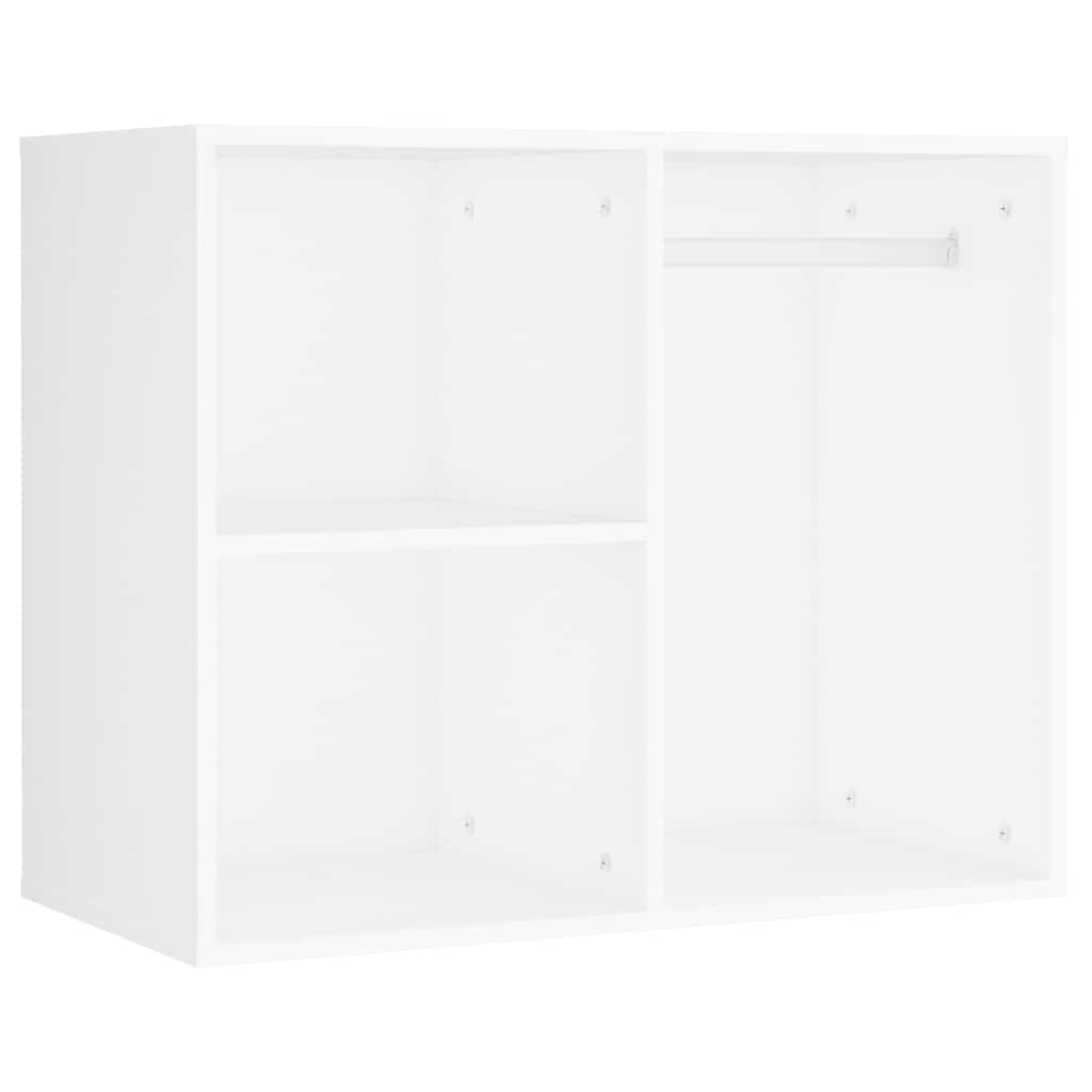 Dressing Table Set with LED White Engineered Wood