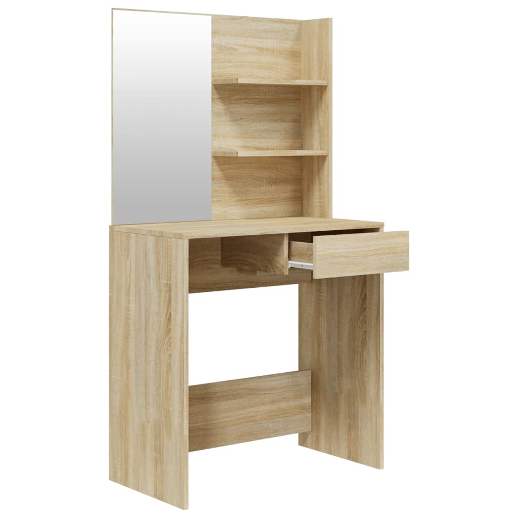 vidaXL Dressing Table Set Sonoma Oak 74.5x40x141 cm