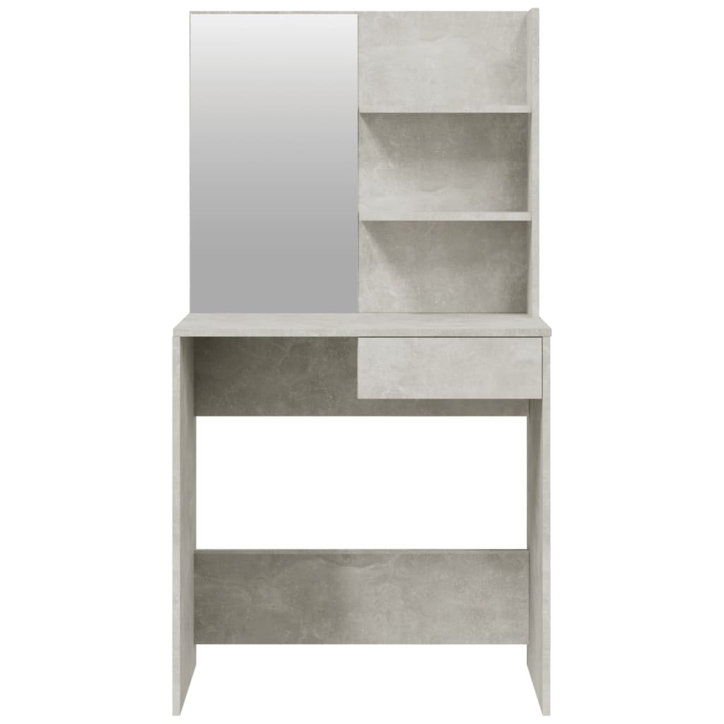 vidaXL Dressing Table Set Concrete Grey 74.5x40x141 cm