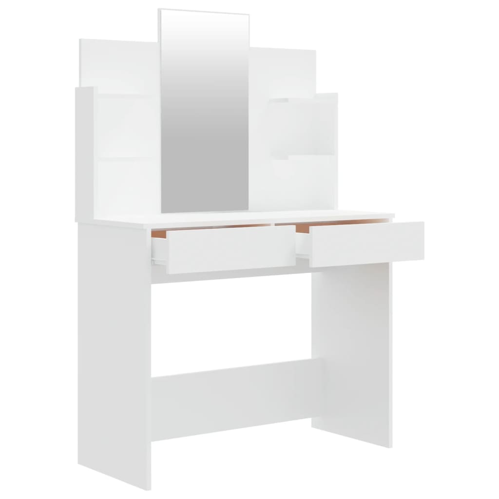 vidaXL Dressing Table Set White 96x40x142 cm