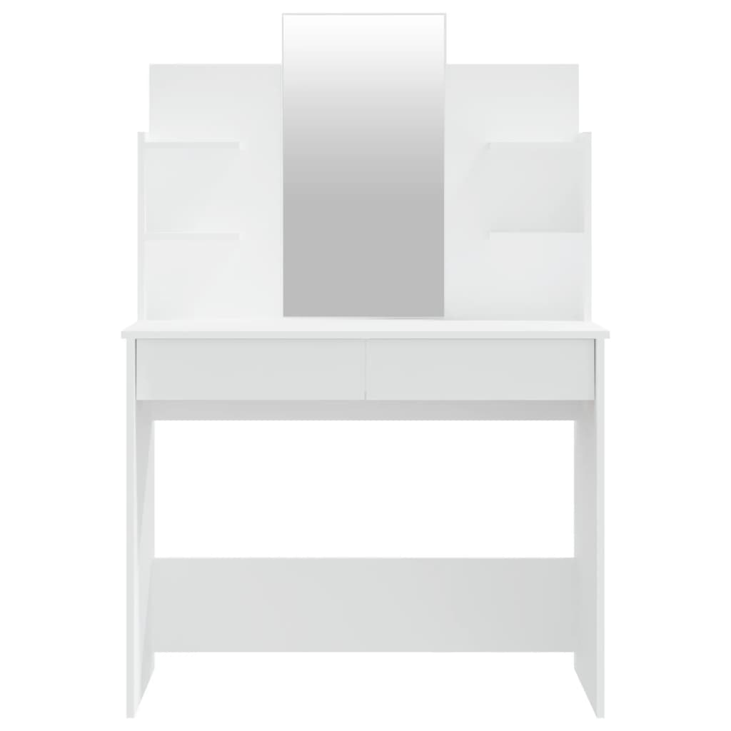 vidaXL Dressing Table Set White 96x40x142 cm