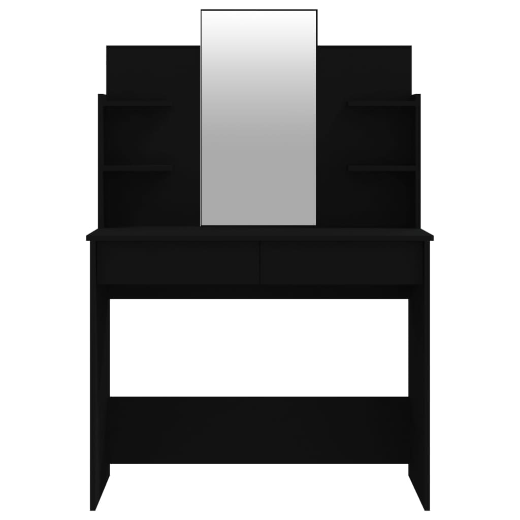 vidaXL Dressing Table Set Black 96x40x142 cm