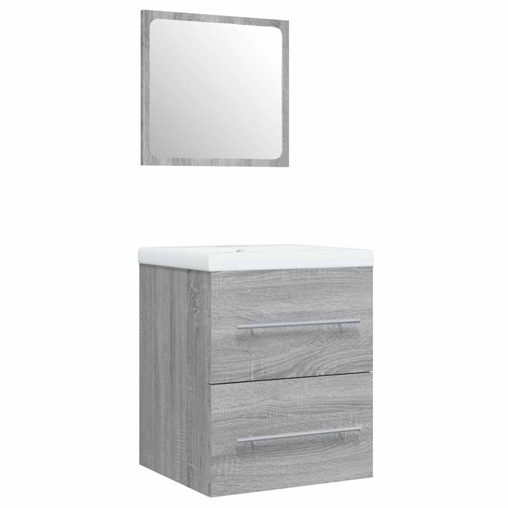 Sink Cabinet with Built-in Basin Grey Sonoma Engineered Wood