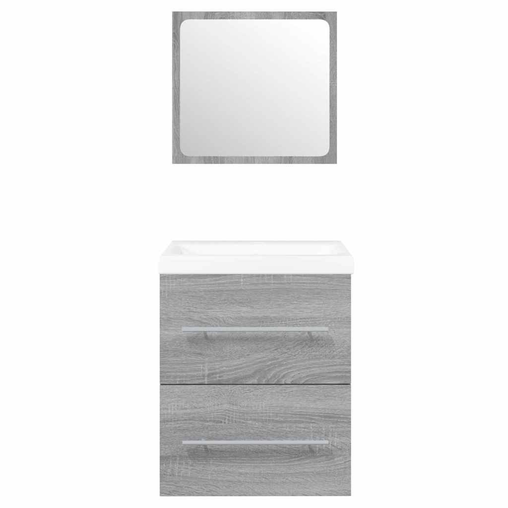 Sink Cabinet with Built-in Basin Grey Sonoma Engineered Wood