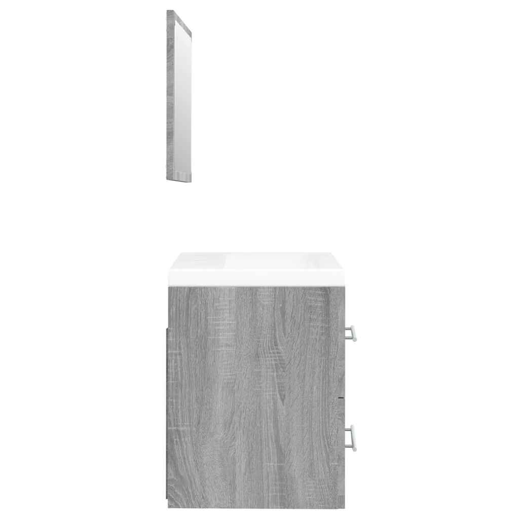 Sink Cabinet with Built-in Basin Grey Sonoma Engineered Wood