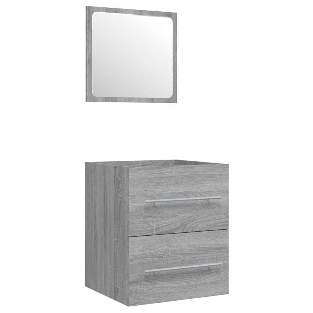 Sink Cabinet with Built-in Basin Grey Sonoma Engineered Wood