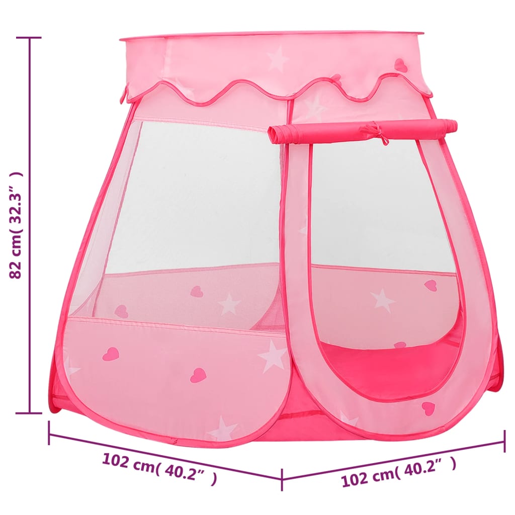 vidaXL Children Play Tent Pink 102x102x82 cm