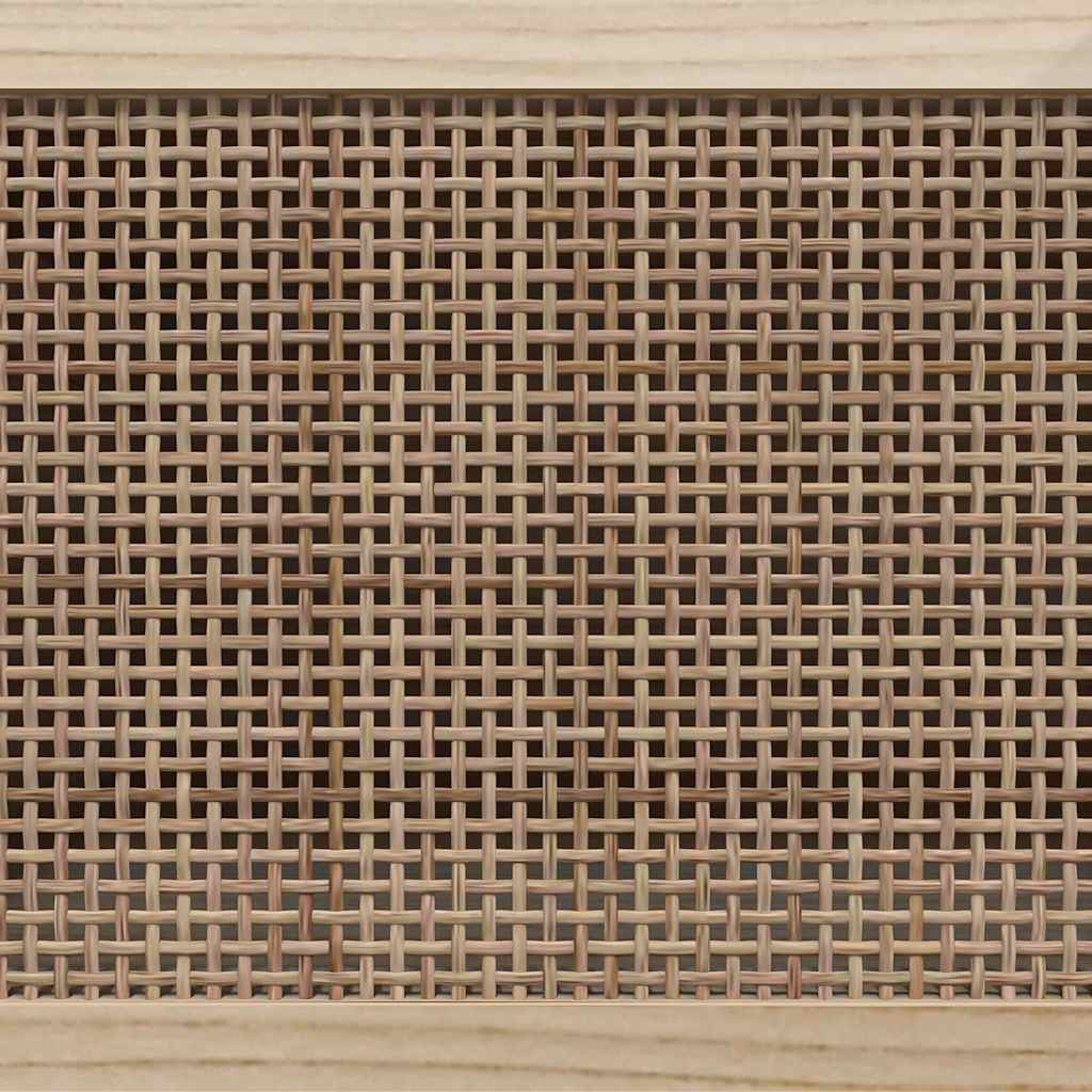 TV Cabinet Brown 105x30x40 cm Solid Wood Pine&Natural Rattan