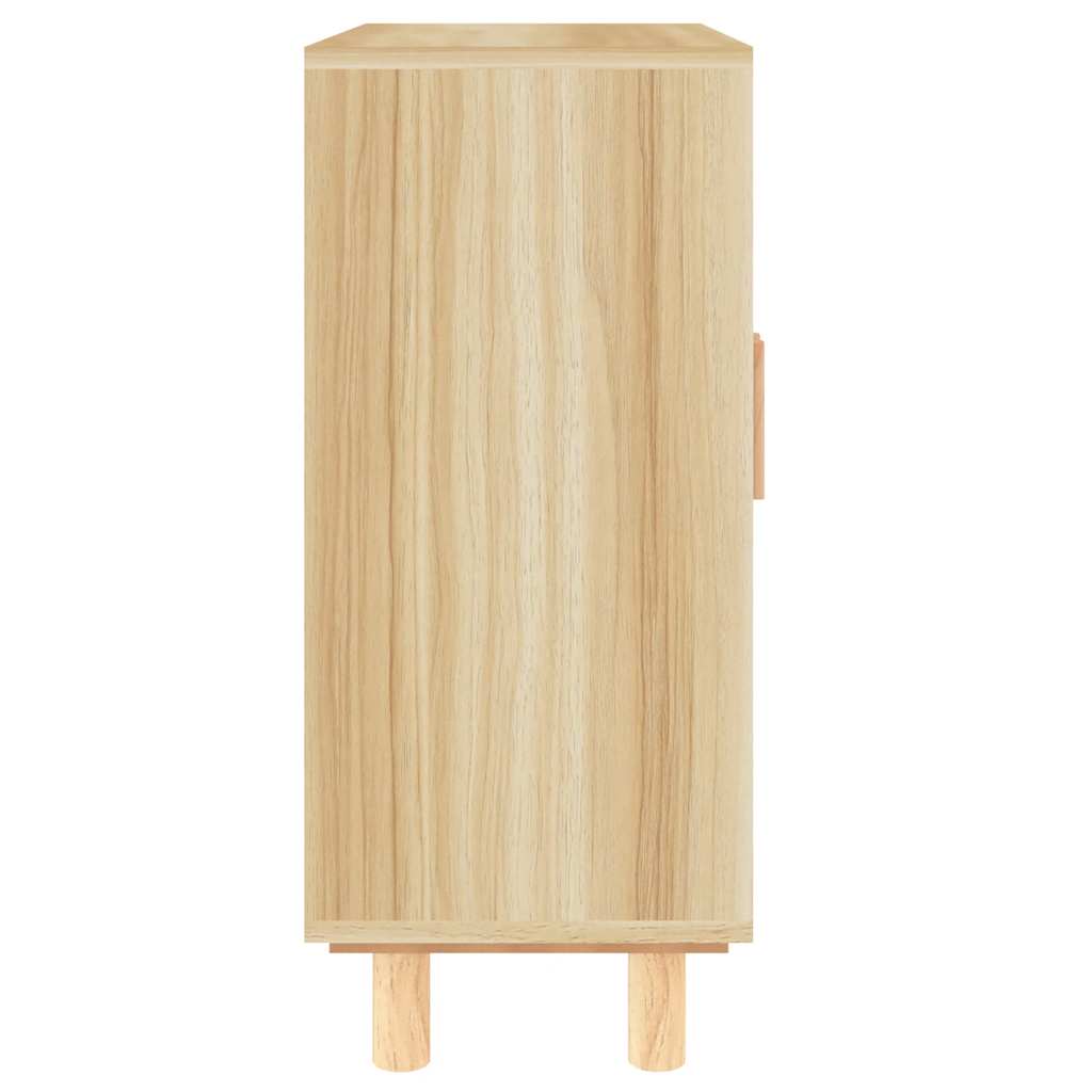 Sideboard Brown 60x30x70 cm Solid Wood Pine and Natural Rattan