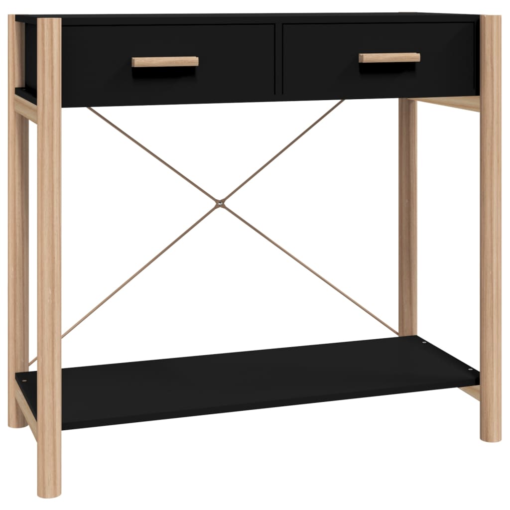 vidaXL Console Table Black 82x38x75 cm Engineered Wood