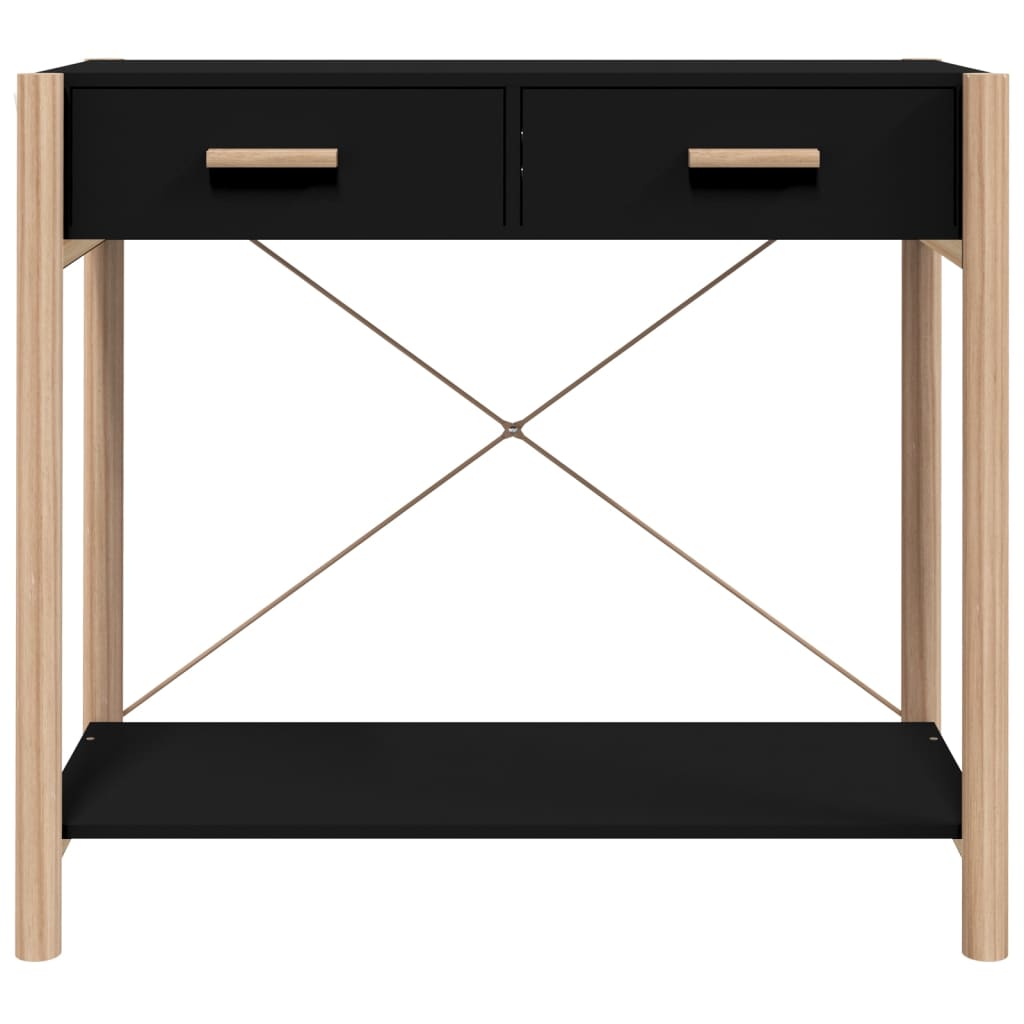 vidaXL Console Table Black 82x38x75 cm Engineered Wood