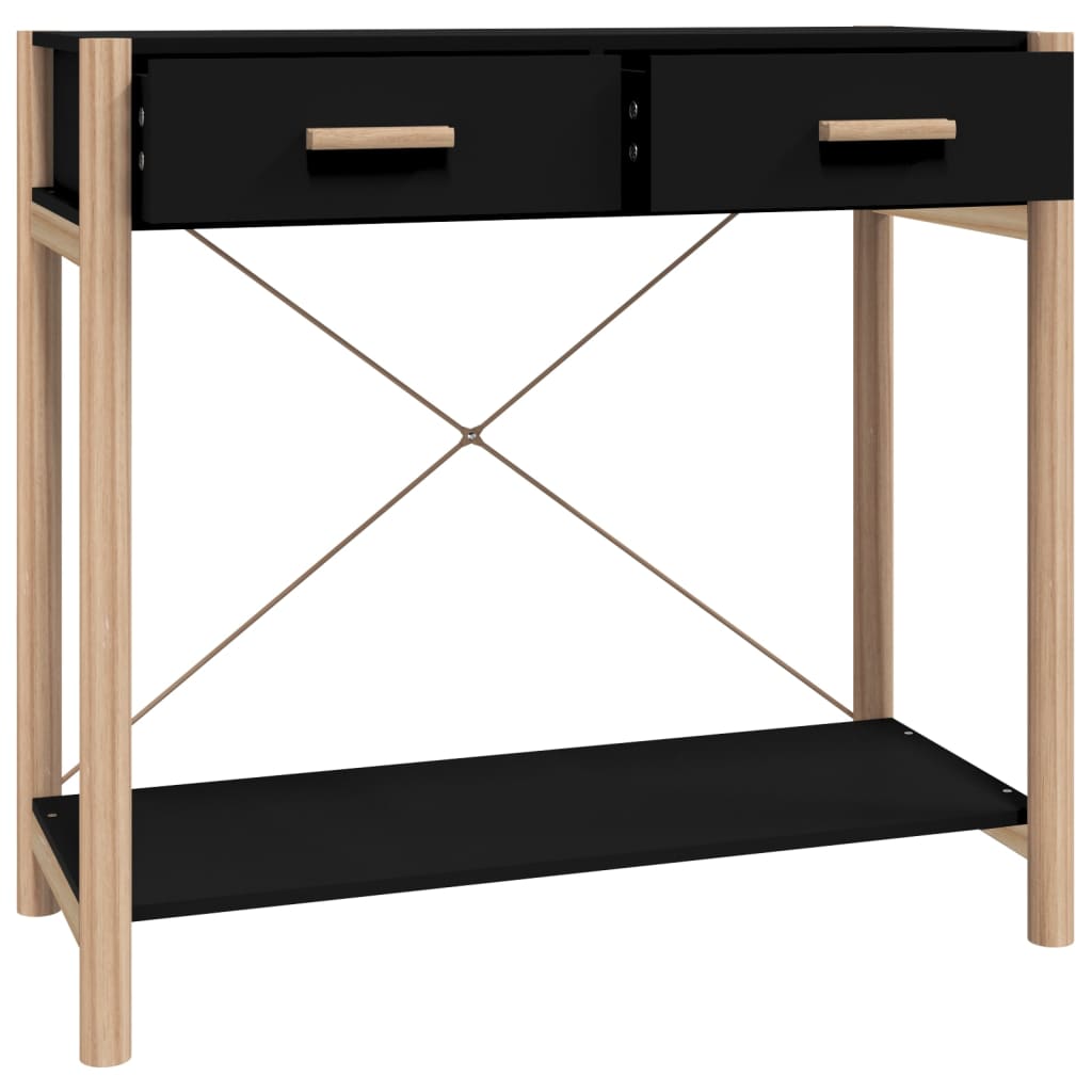 vidaXL Console Table Black 82x38x75 cm Engineered Wood