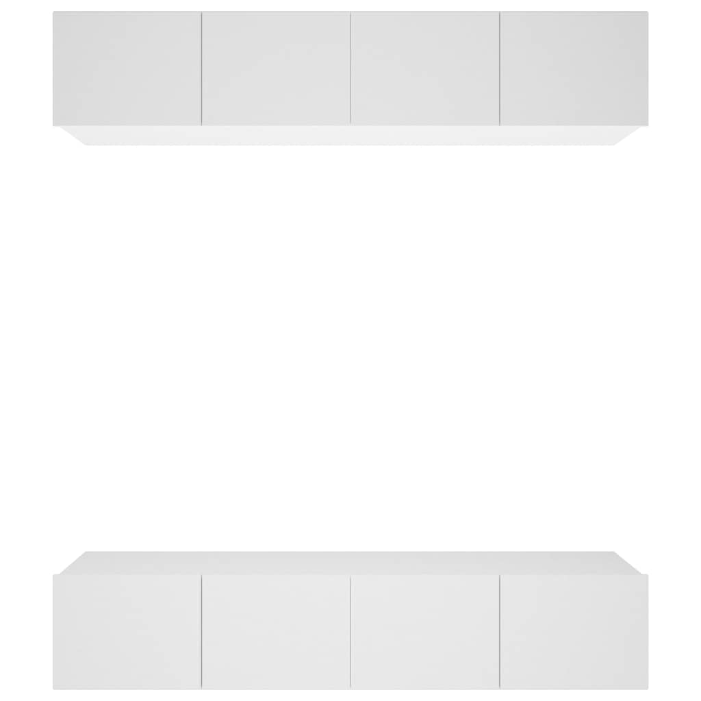 4 Piece TV Cabinet Set White 80x30x30 cm Engineered Wood
