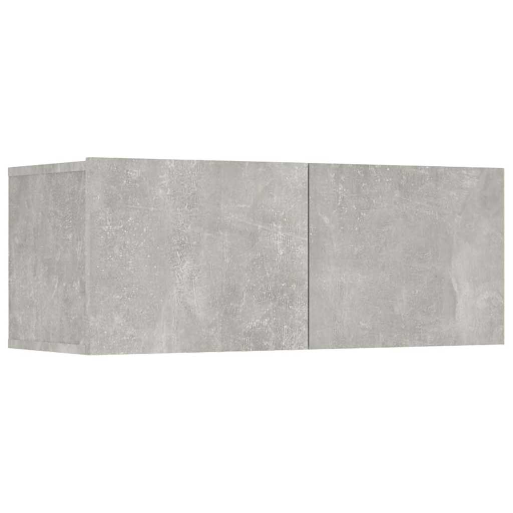 4 Piece TV Cabinet Set Concrete Grey 80x30x30 cm Engineered Wood