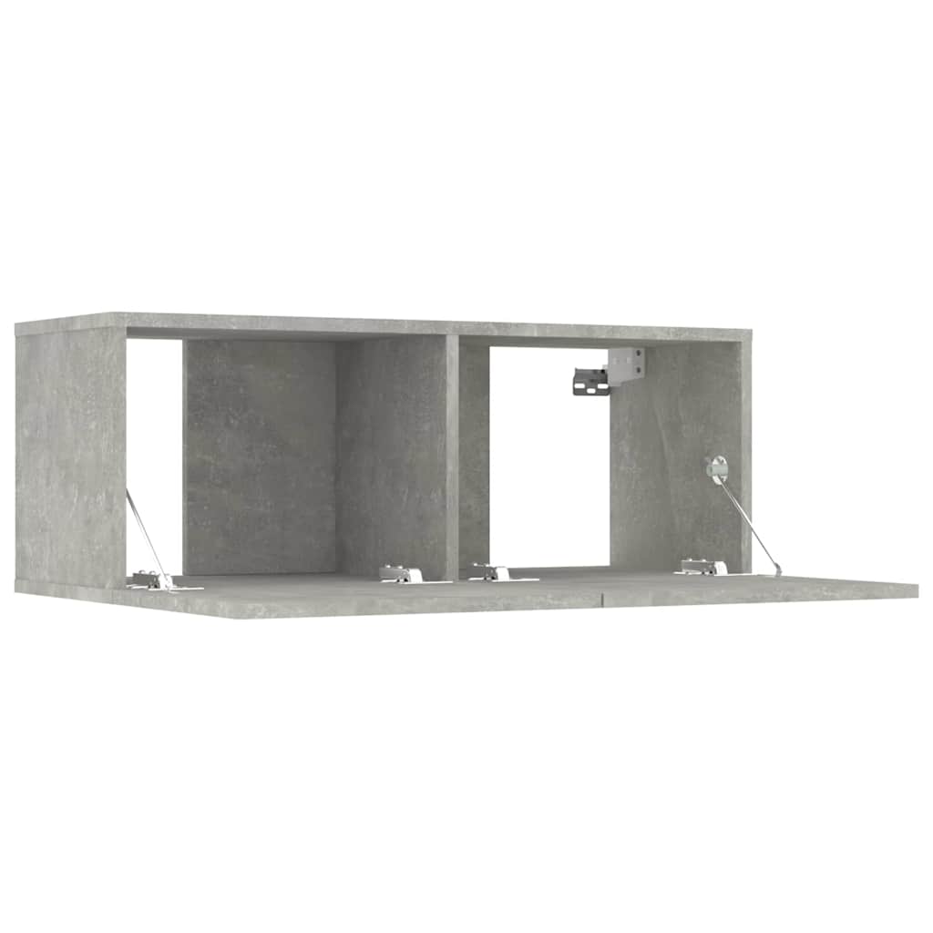 4 Piece TV Cabinet Set Concrete Grey 80x30x30 cm Engineered Wood