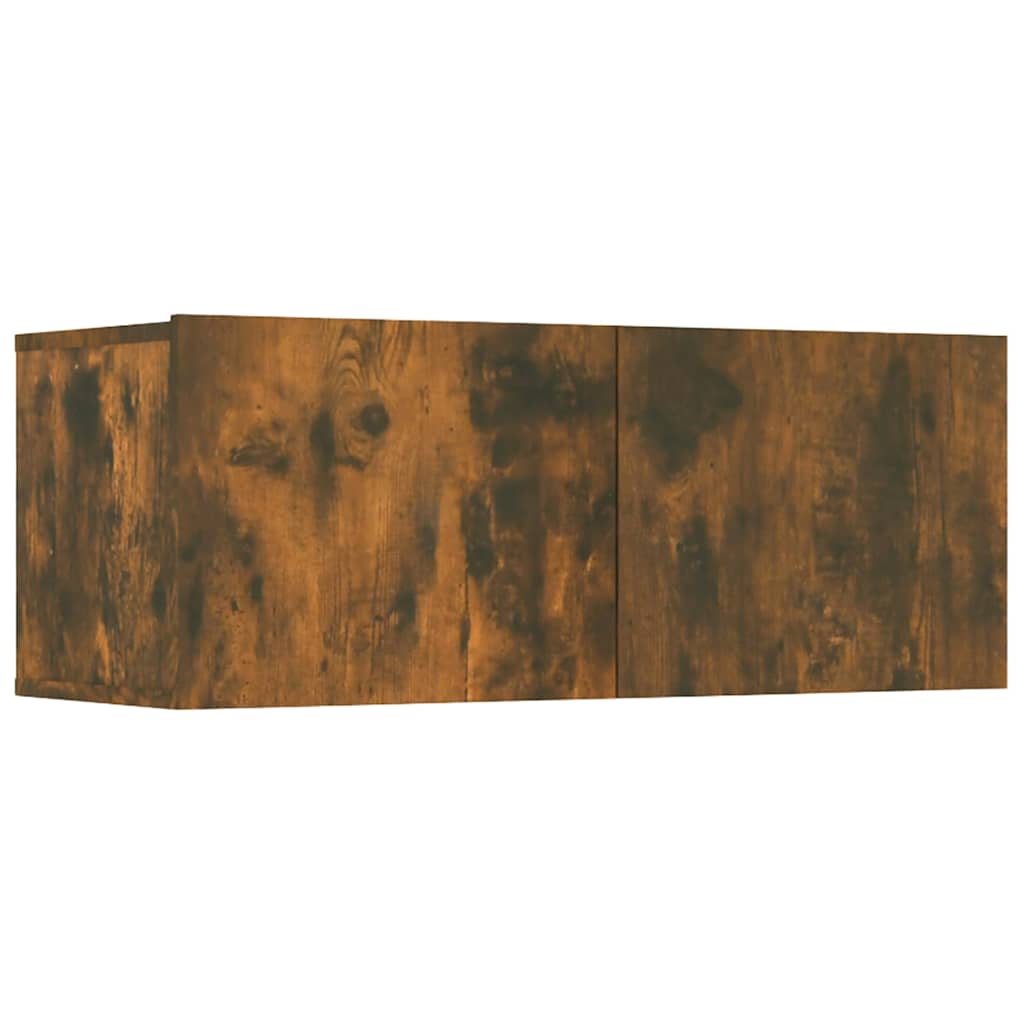 4 Piece TV Cabinet Set Smoked Oak 80x30x30 cm Engineered Wood