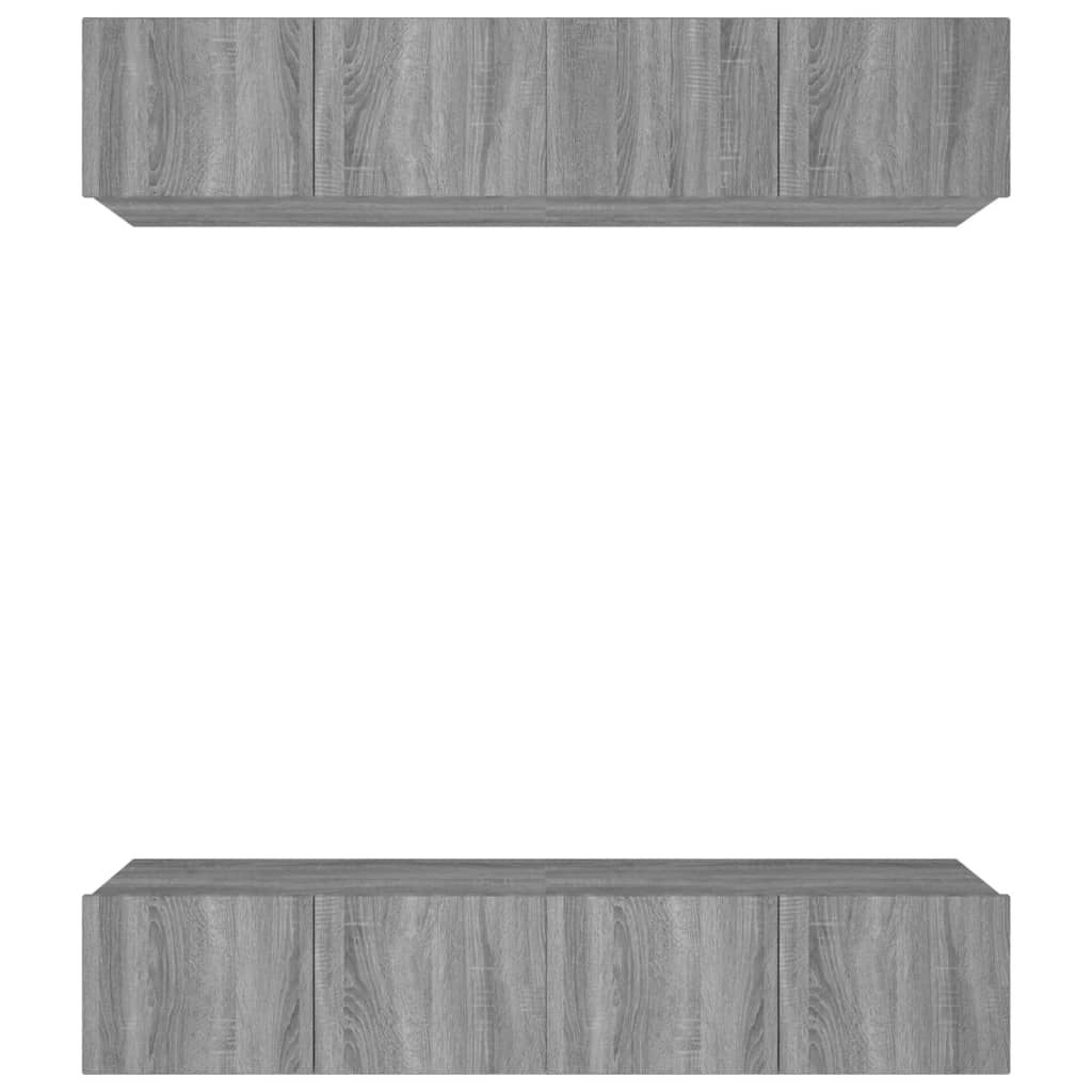 vidaXL TV Cabinets 4 pcs Grey Sonoma 80x30x30 cm Engineered Wood