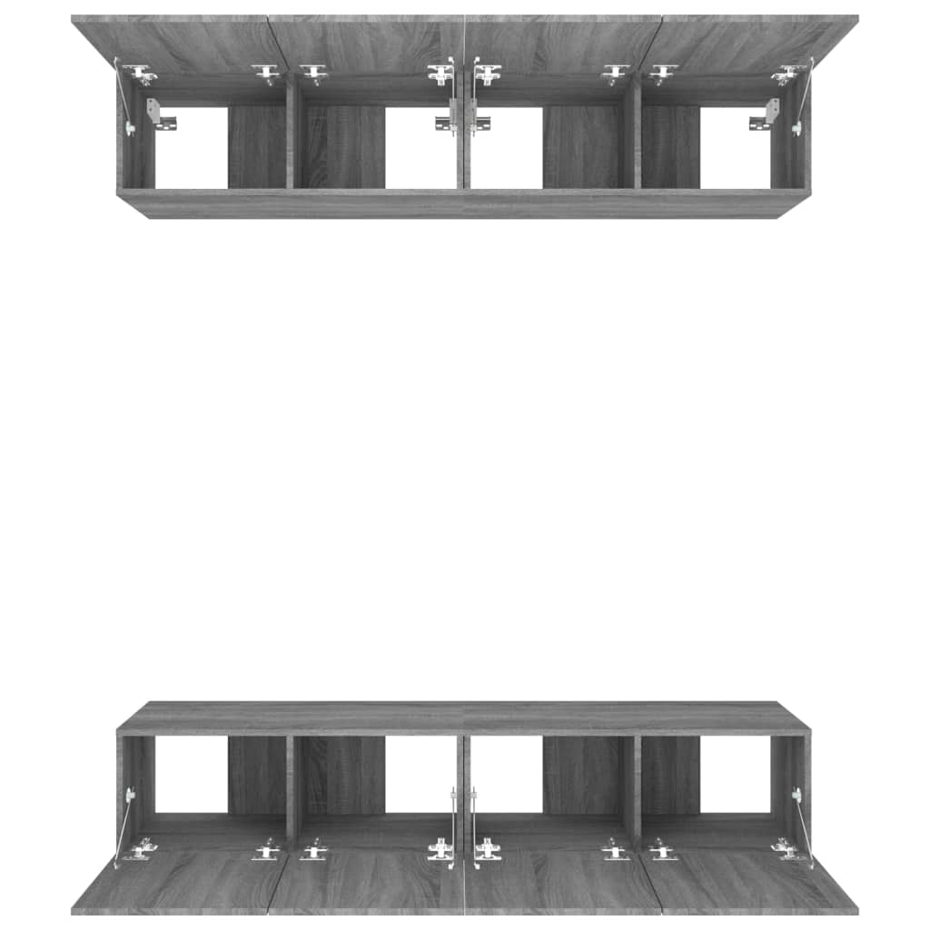 vidaXL TV Cabinets 4 pcs Grey Sonoma 80x30x30 cm Engineered Wood